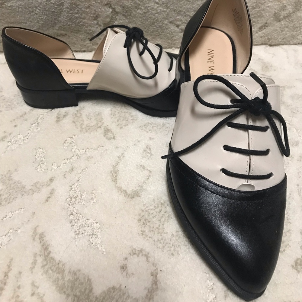 Unique Black/White Loafers by Nine West 7.5
